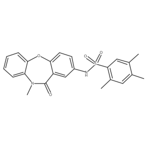 2,4,5-trimethyl-N-(10-methyl-11-oxo-10,11-dihydrodibenzo[b,f][1,4]oxazepin-2-yl)benzenesulfonamide结构式