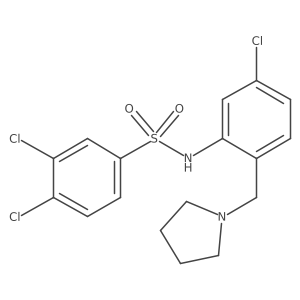 Benzenesulfonamide,3,4-dichloro-n-[5-chloro-2-(1-pyrrolidinylmethyl)phenyl]-结构式