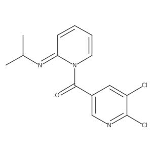 N-[1-(5,6-dichloropyridine-3-carbonyl)-1,2-dihydropyridin-2-ylidene]propan-2-amine Structure