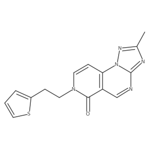 2-methyl-7-[2-(thiophen-2-yl)ethyl]pyrido[3,4-e][1,2,4]triazolo[1,5-a]pyrimidin-6(7H)-one Structure