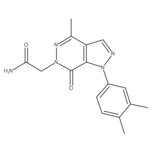 2-[1-(3,4-dimethylphenyl)-4-methyl-7-oxo-1H,6H,7H-pyrazolo[3,4-d]pyridazin-6-yl]acetamide Structure