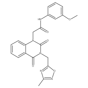 N-(3-methoxyphenyl)-2-(3-((3-methyl-1,2,4-oxadiazol-5-yl)methyl)-2,4-dioxo-3,4-dihydroquinazolin-1(2H)-yl)acetamide结构式