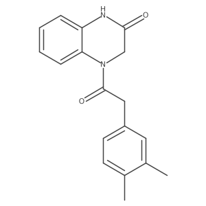 4-(2-(3,4-dimethylphenyl)acetyl)-3,4-dihydroquinoxalin-2(1H)-one结构式