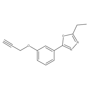 2-Ethyl-5-(3-(prop-2-yn-1-yloxy)phenyl)-1,3,4-oxadiazole结构式