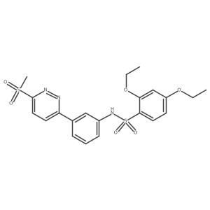 2,4-diethoxy-N-(3-(6-(methylsulfonyl)pyridazin-3-yl)phenyl)benzenesulfonamide结构式