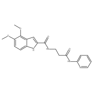 4,5-dimethoxy-N-[3-oxo-3-(pyridin-2-ylamino)propyl]-1H-indole-2-carboxamide Structure