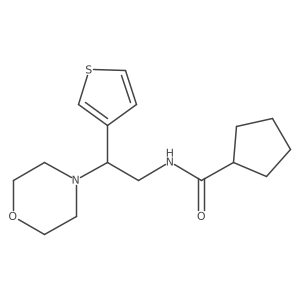N-(2-morpholino-2-(thiophen-3-yl)ethyl)cyclopentanecarboxamide结构式