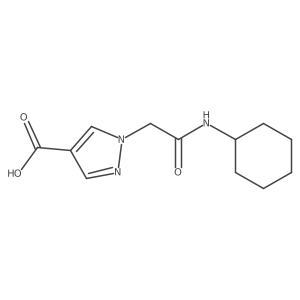 1-[(cyclohexylcarbamoyl)methyl]-1H-pyrazole-4-carboxylic acid结构式