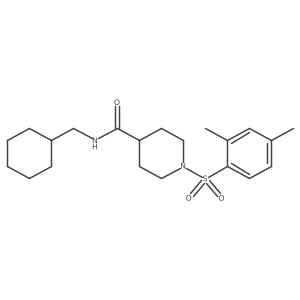 N-(cyclohexylmethyl)-1-(2,4-dimethylbenzenesulfonyl)piperidine-4-carboxamide结构式