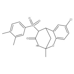 8-chloro-5-((3,4-dimethylphenyl)sulfonyl)-2-methyl-5,6-dihydro-2H-2,6-methanobenzo[g][1,3]oxazocin-4(3H)-one Structure
