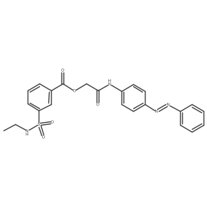 Benzoic acid, 3-[(ethylamino)sulfonyl]-, 2-oxo-2-[[4-(2-phenyldiazenyl)phenyl]amino]ethyl ester Structure
