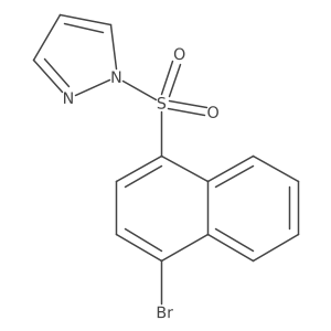 1-[(4-bromo-1-naphthyl)sulfonyl]-1H-pyrazole结构式