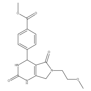 methyl 4-(6-(2-methoxyethyl)-2,5-dioxo-2,3,4,5,6,7-hexahydro-1H-pyrrolo[3,4-d]pyrimidin-4-yl)benzoate结构式