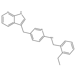 5-((1H-pyrrolo[2,3-b]pyridin-3-yl)methyl)-N-(2-ethylbenzyl)pyridin-2-amine结构式