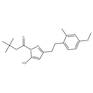 Tert-butyl 5-amino-3-[2-(4-methoxy-2-methylphenyl)ethyl]pyrazole-1-carboxylate Structure