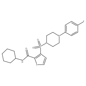 N-cyclohexyl-3-{[4-(4-fluorophenyl)piperazin-1-yl]sulfonyl}thiophene-2-carboxamide Structure
