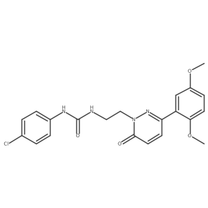 1-(4-Chlorophenyl)-3-{2-[3-(2,5-dimethoxyphenyl)-6-oxo-1,6-dihydropyridazin-1-yl]ethyl}urea Structure