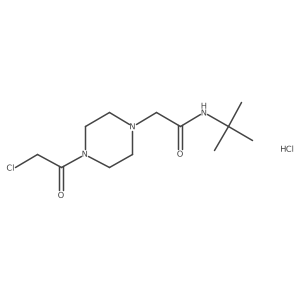 N-(tert-butyl)-2-[4-(chloroacetyl)piperazin-1-yl]acetamide hydrochloride结构式
