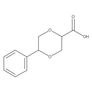 rel-(2R,5R)-5-Phenyl-1,4-dioxane-2-carboxylic acid Structure