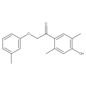 1-(4-Hydroxy-2,5-dimethylphenyl)-2-(3-methylphenoxy)ethanone结构式