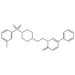 6-phenyl-2-(2-(4-(m-tolylsulfonyl)piperazin-1-yl)ethyl)pyridazin-3(2H)-one Structure