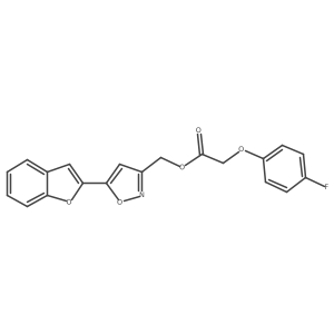 (5-(Benzofuran-2-yl)isoxazol-3-yl)methyl 2-(4-fluorophenoxy)acetate Structure