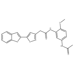 N-(5-acetamido-2-methoxyphenyl)-2-(5-(benzofuran-2-yl)isoxazol-3-yl)acetamide Structure