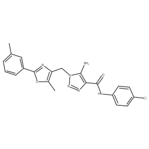 5-amino-N-(4-chlorophenyl)-1-{[5-methyl-2-(3-methylphenyl)-1,3-oxazol-4-yl]methyl}-1H-1,2,3-triazole-4-carboxamide Structure