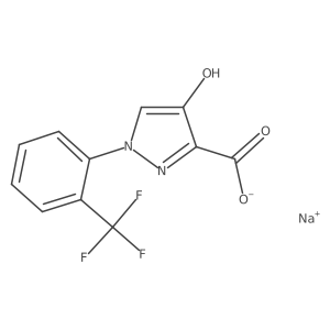 sodium 4-hydroxy-1-[2-(trifluoromethyl)phenyl]-1H-pyrazole-3-carboxylate结构式
