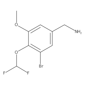 1-[3-Bromo-4-(difluoromethoxy)-5-methoxyphenyl]methanamine Structure