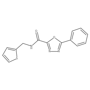 5-phenyl-N-(thiophen-2-ylmethyl)-1,3,4-oxadiazole-2-carboxamide Structure