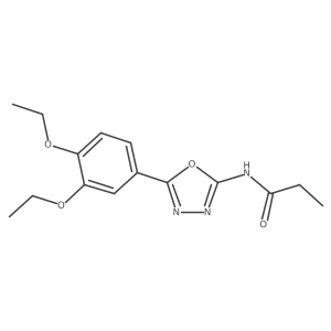 N-(5-(3,4-diethoxyphenyl)-1,3,4-oxadiazol-2-yl)propionamide Structure
