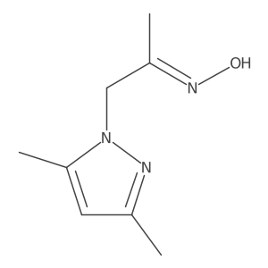N-[1-(3,5-dimethyl-1H-pyrazol-1-yl)propan-2-ylidene]hydroxylamine Structure