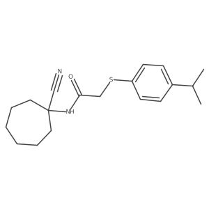N-(1-cyanocycloheptyl)-2-{[4-(propan-2-yl)phenyl]sulfanyl}acetamide Structure