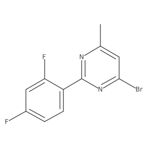 4-Bromo-2-(2,4-difluorophenyl)-6-methylpyrimidine Structure