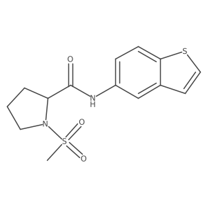 N-(benzo[b]thiophen-5-yl)-1-(methylsulfonyl)pyrrolidine-2-carboxamide Structure