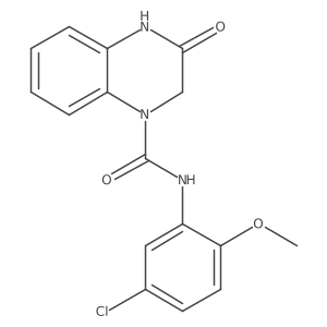 N-(5-chloro-2-methoxyphenyl)-3-oxo-3,4-dihydroquinoxaline-1(2H)-carboxamide结构式