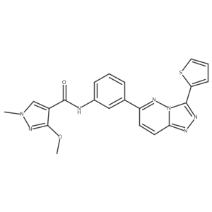 3-methoxy-1-methyl-N-(3-(3-(thiophen-2-yl)-[1,2,4]triazolo[4,3-b]pyridazin-6-yl)phenyl)-1H-pyrazole-4-carboxamide Structure