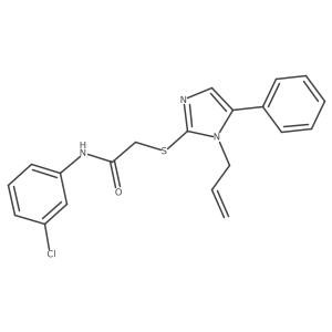 2-((1-allyl-5-phenyl-1H-imidazol-2-yl)thio)-N-(3-chlorophenyl)acetamide Structure