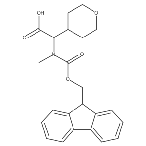 2-({[(9H-fluoren-9-yl)methoxy]carbonyl}(methyl)amino)-2-(oxan-4-yl)acetic acid结构式