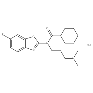 N-(3-(dimethylamino)propyl)-N-(6-fluorobenzo[d]thiazol-2-yl)cyclohexanecarboxamide hydrochloride Structure