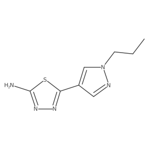 5-(1-propyl-1H-pyrazol-4-yl)-1,3,4-thiadiazol-2-amine Structure