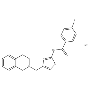 N-(4-((3,4-dihydroisoquinolin-2(1H)-yl)methyl)thiazol-2-yl)-4-fluorobenzamide hydrochloride结构式