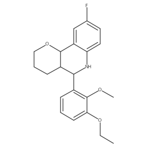(4aS,5R,10bS)-5-(3-ethoxy-2-methoxyphenyl)-9-fluoro-3,4,4a,5,6,10b-hexahydro-2H-pyrano[3,2-c]quinoline结构式