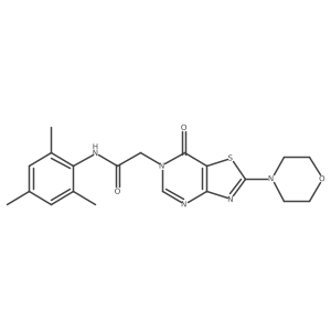N-mesityl-2-(2-morpholino-7-oxothiazolo[4,5-d]pyrimidin-6(7H)-yl)acetamide Structure