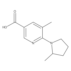 5-Methyl-6-(2-methylpyrrolidin-1-yl)nicotinic acid Structure