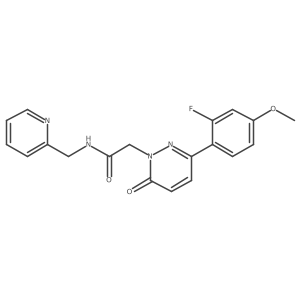 2-[3-(2-fluoro-4-methoxyphenyl)-6-oxo-1(6H)-pyridazinyl]-N~1~-(2-pyridylmethyl)acetamide结构式