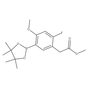 Methyl 2-[2-fluoro-4-methoxy-5-(4,4,5,5-tetramethyl-1,3,2-dioxaborolan-2-yl)phenyl]acetate Structure