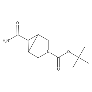 tert-Butyl 6-carbamoyl-3-azabicyclo[3.1.0]hexane-3-carboxylate Structure