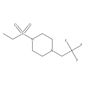 1-(Ethylsulfonyl)-4-(2,2,2-trifluoroethyl)piperazine结构式